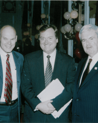 James Carville & Newt Gingrich with Tim Russert