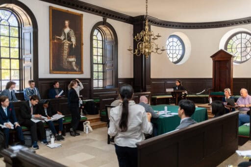 Students present their arguments at the Revolutionary Rhetoric speech and debate tournament in Williamsburg, Virginia